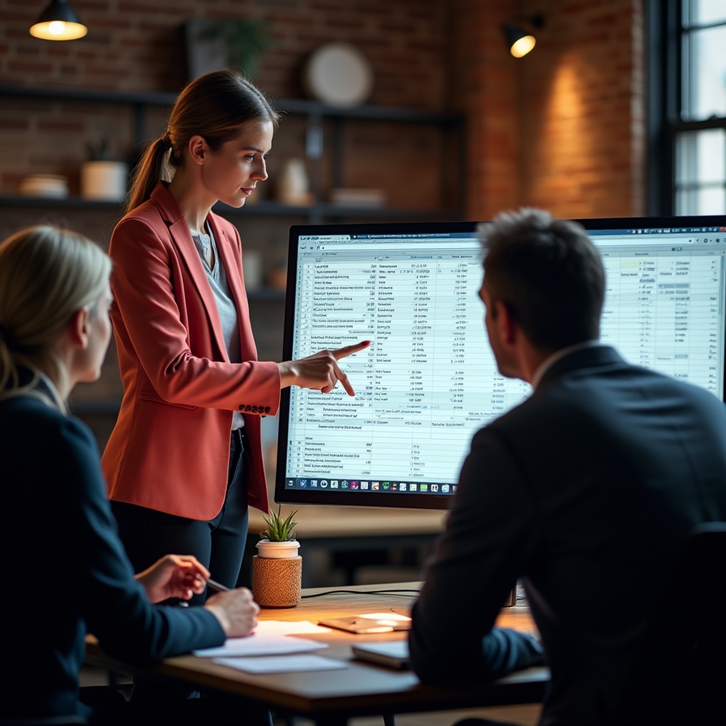 Команда совместно строит финансовую модель компании